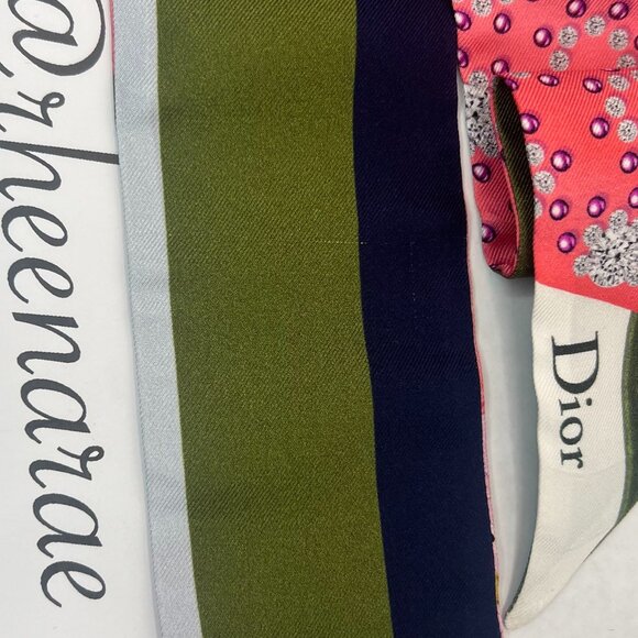 Auth Christian Dior ABCDior Letter E Mitzah Bag Scarf with Box - Like NEW - Picture 8 of 10